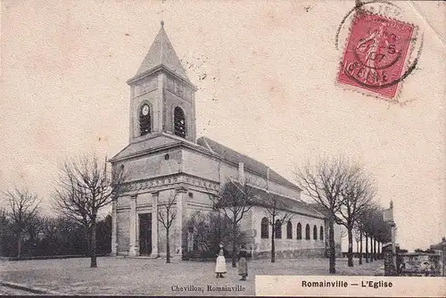 CPA Romainville, L Eglise, gelaufen 1907