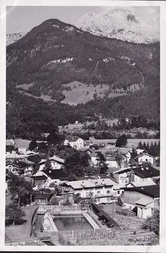 AK Lofer, Stadtansicht, Schwimmbad, ungelaufen