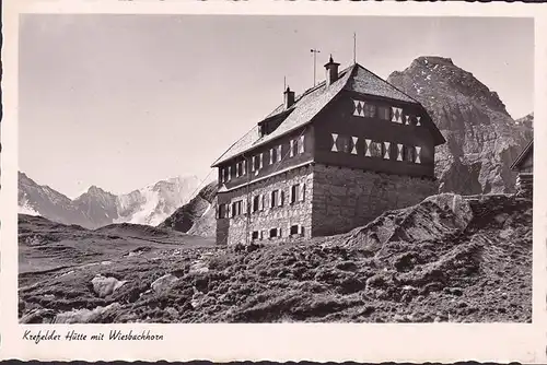 AK Salzburg, Krefelder Hütte mit Wiesbachhorn, ungelaufen