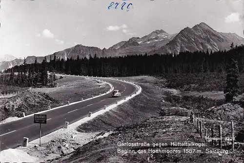 AK Krimml, Gerlosstraße gegen Hütteltalkogel, VW Käfer, Gerlosplatte, ungelaufen