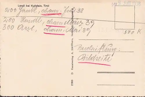 AK Landl, Ortsansicht mit Kirche, ungelaufen