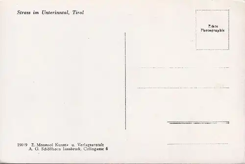 AK Strass im Unterinntal, Stadtansicht mit Kirche, ungelaufen