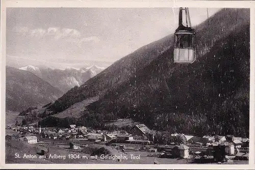 AK St. Anton am Arlberg, Panoramaansicht, Gondel, Galzigbahn, ungelaufen