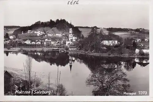 AK Mattsee, Ortsansicht, Kirche, ungelaufen