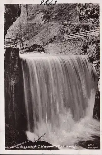 AK Dornbirn, Rappenloch 1. Wasserfall, ungelaufen