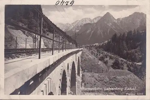 AK Lermoos, Lichtenberg Viadukt, ungelaufen