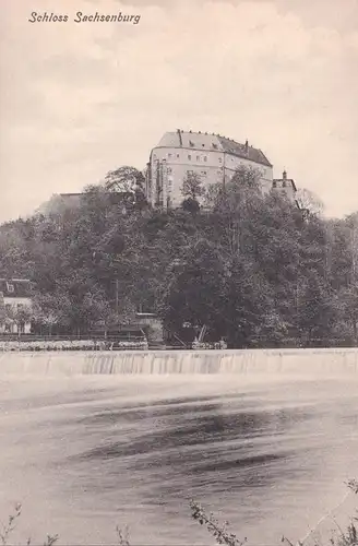 AK Frankenberg, Schloß Sachsenburg, gelaufen 1898