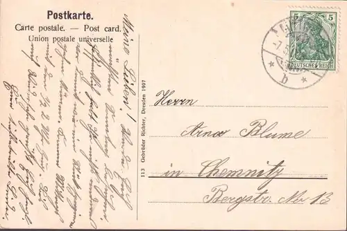 AK Frankenberg, Schloß Sachsenburg, gelaufen 1898