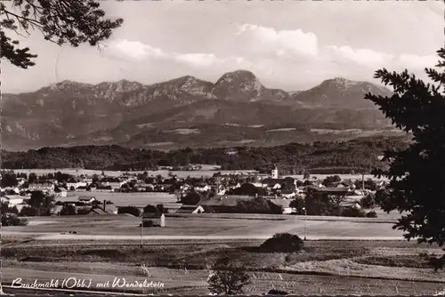 AK Bruckmühl, Stadtansicht mit Wendelstein, gelaufen 1965