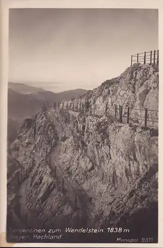 AK Bayrischzell, Serpentinen zum Wendelstein, ungelaufen