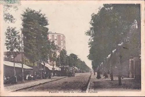 CPA Pantin, Sortie du Cimetiere Parisien, circule 1905