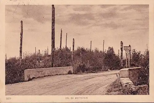 CPA Alsace, Col du Wettstein, Le Linge, circule 1929