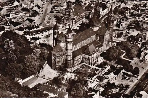 AK Worms, Stadtansicht, Kirche, Fliegeraufnahme, ungelaufen