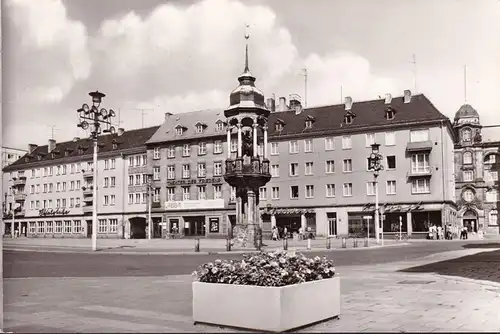 AK Magdeburg, Alter Markt, Magdeburger Reiter, Theater des Friedens, ungelaufen