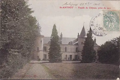 CPA St. Anthot, Facade du Chateau, price du parc, couru 1905