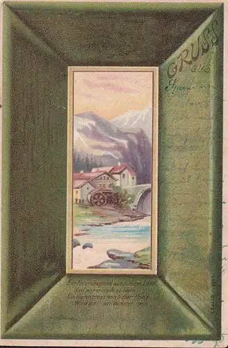 AK Gruss aus Spandau, Ein freundesgruss aus fernem Land, Soldatenpost, gelaufen 1902
