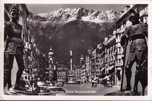AK Innsbruck, Maria Theresienstraße, couru en 1956