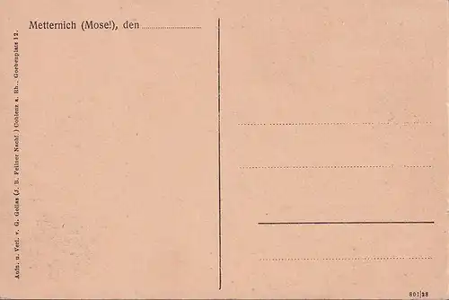 AK Koblenz Metternich, Kriegerdenkmal, ungelaufen