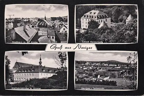 AK Neviges, Kirche, Schloß, Stadtansicht, Kloster, ungelaufen