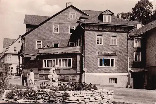 AK Lauscha, FDGB Vertragsheim und HO Gaststätte Wilder Mann, gelaufen 1975