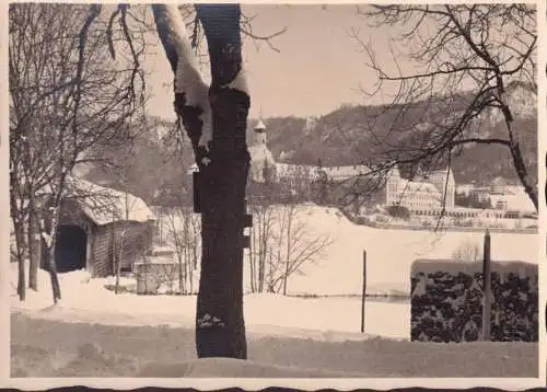 AK Beuron, Abbaye de l'Arche Beuro, vue en hiver du nord-ouest, incurvée