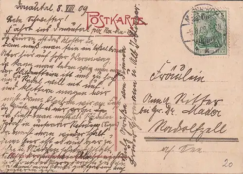 AK Gruss aus dem Donautal, Schloss, Sigmaringen, Wildenstein, Werenwag, Gutenstein, gelaufen 1909