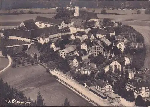 AK Beuron, vue de la ville, plan d'avion, incurvée