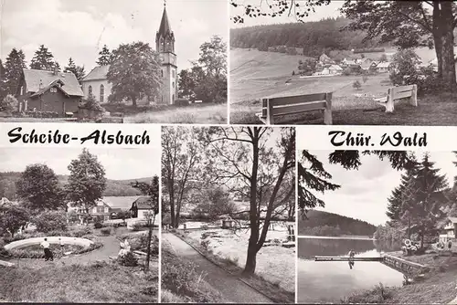 AK Scheibe Alsbach, Kirche, Stadtansicht, See, gelaufen 1980