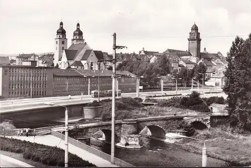 AK Plauen, Elsterbrücke, ungelaufen