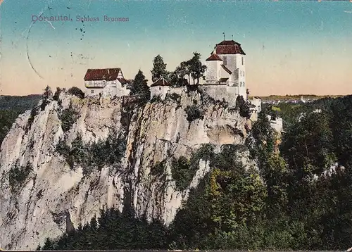 AK Fridingen, Schloss Bronnen, gelaufen 1912