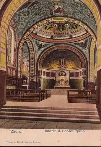 AK Beuron, l'intérieur de la chapelle de grâce, couru en 1908