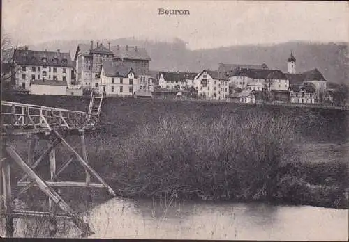 AK Beuron, Stadtansicht, Brücke, Kloster, Feldpost, gelaufen 1915