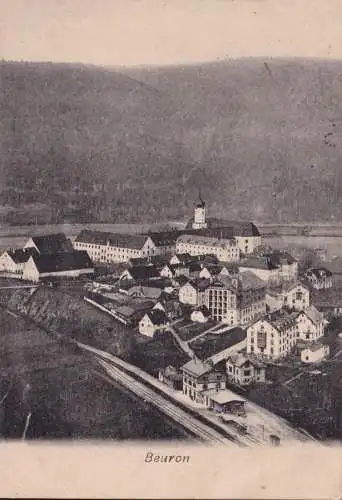 AK Beuron, Stadtansicht, Kloster, gelaufen 1906