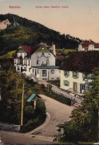 AK Beuron, Gasthaus Zum Stern, Straßenansicht, gelaufen 1924