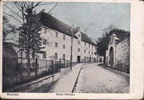 AK Beuron, Gasthof und Hotel Zum Pelikan, gelaufen