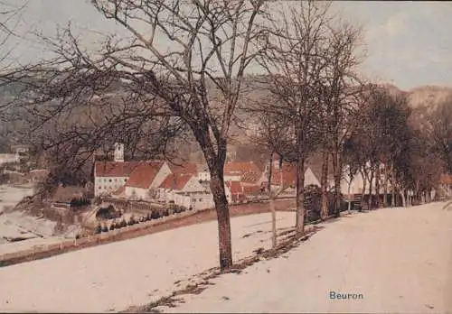 AK Beuron, vue de la ville en hiver, couru en 1913