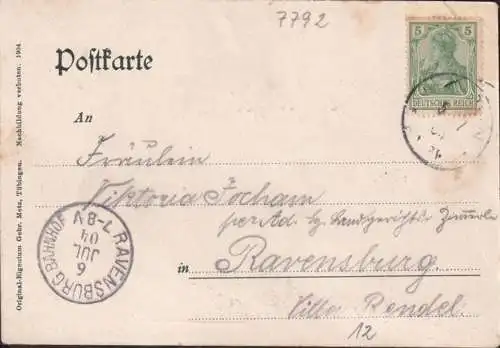 AK Beuron, Stadtansicht, Kloster, gelaufen 1904