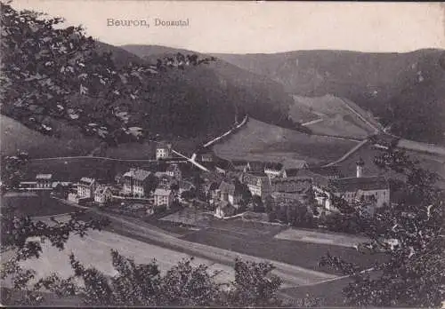 AK Beuron, Stadtansicht mit Kloster, gelaufen 1908