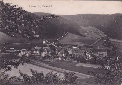 AK Beuron, vue de la ville avec monastère, couru en 1908