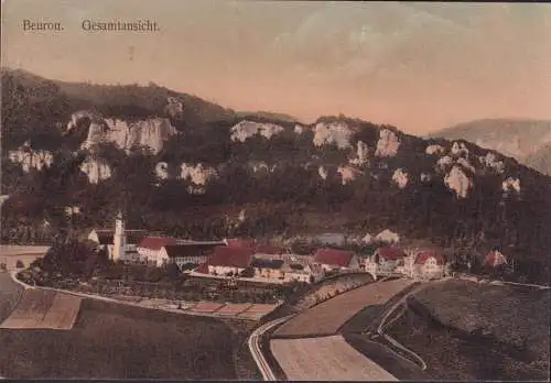 AK Beuron, Stadtansicht, Kloster, gelaufen 1911