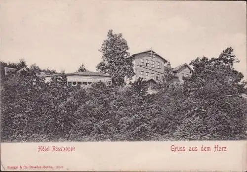 AK Gruss aus dem Harz, Hotel Rosstrappe, ungelaufen