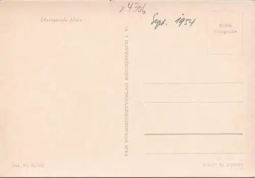 AK Harzgerode, Straßenansicht, Gebäude, ungelaufen-datiert 1954