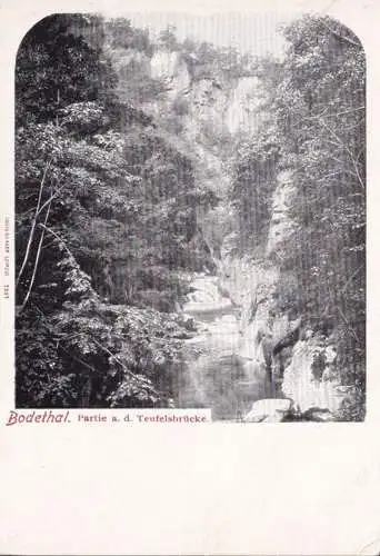 AK Bodetal, partie au pont du diable, incurvée