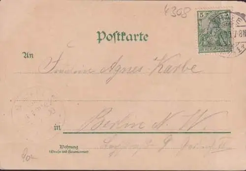 AK Harz, Hexentanzplatz, Sprung übers Bodetal, gelaufen 1900