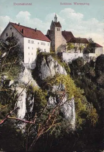 AK Donautal, Château de Werenwag, couru en 1912