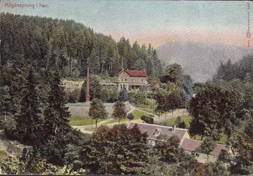 AK Saut de la servante, vue du lieu, couru en 1909