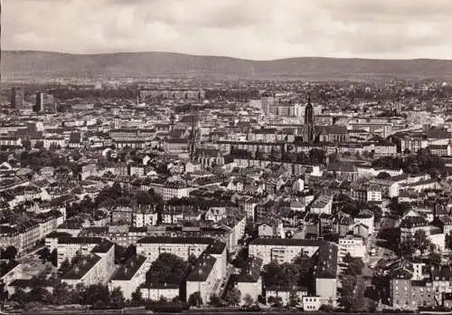 AK Frankfurt am Main, Stadtanslicht, Fliegeraufnahme, gelaufen 1968