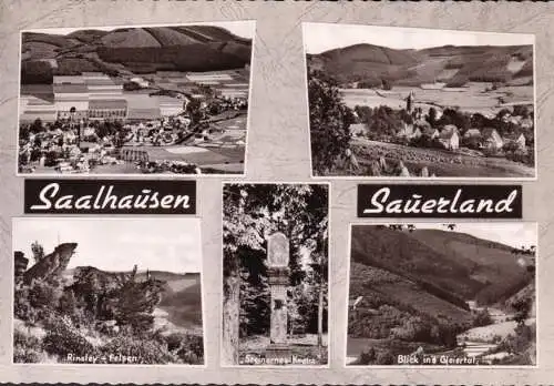 AK Saalhausen, vue sur la ville, Rinsley Rocher, Croix de pierre, couru