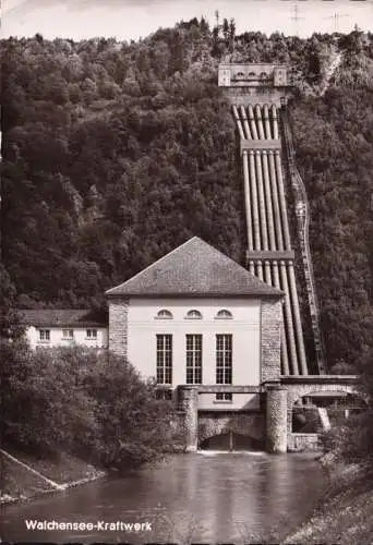 AK Kochel am See, Walchensee Kraftwerk, couru en 1965