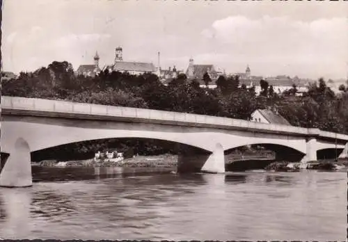 AK Dillingen, Donaubrücke, gelaufen 1960